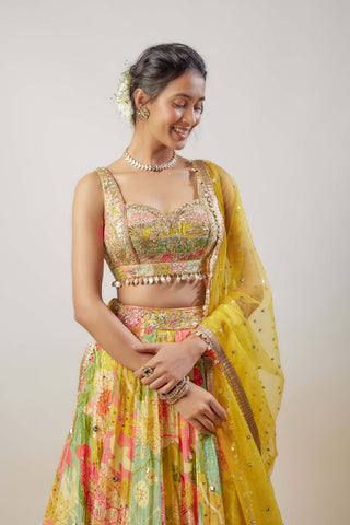 Kamiya Yellow Lehenga Set by Gopi Vaid available on Indiaspopup