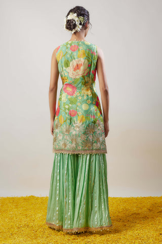 Sofina Mint Green Sharara Set by Gopi Vaid available on Indiaspopup