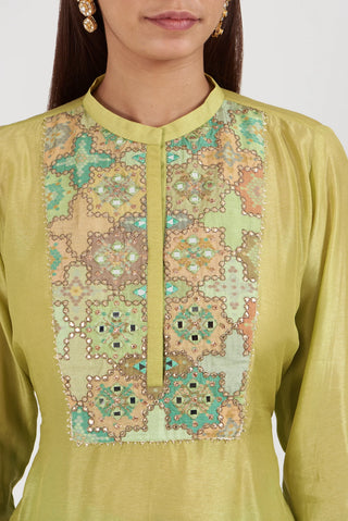 Gopi Vaid-Zeel Green Shirt And Flared Pant-INDIASPOPUP.COM