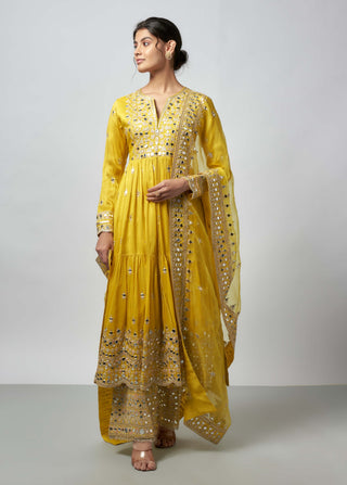 Arundhati yellow anarkali set