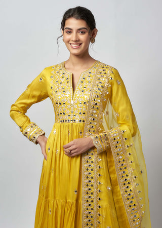 Arundhati yellow anarkali set