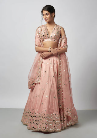 Daksha Pink Lehenga Set by Gopi Vaid available on Indiaspopup