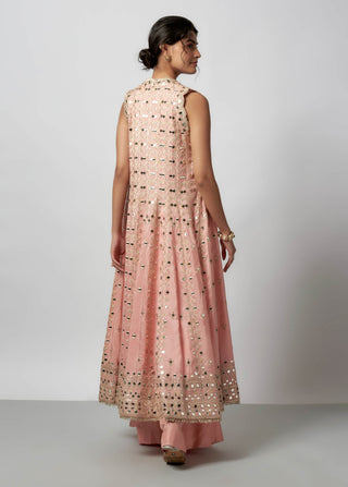 Nadira Pink Cape And Palazzo Set by Gopi Vaid available on Indiaspopup