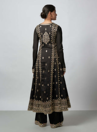 Amiha black anarkali set