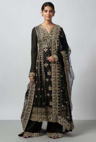 Amiha black anarkali set