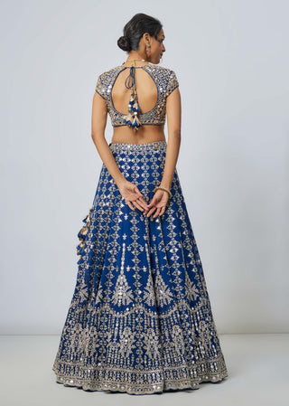 Rudrani blue lehenga set