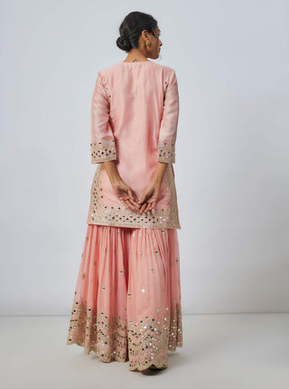 Pariza pink sharara set