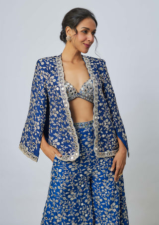 Dhyeya blue blazer and pant set