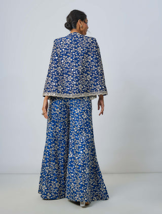 Dhyeya Blue Blazer And Pant Set by Gopi Vaid available on Indiaspopup