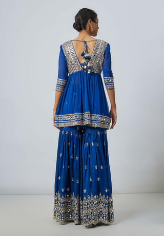 Inika blue sharara set