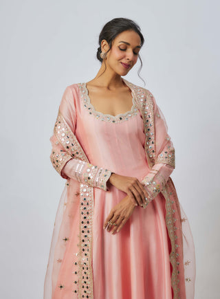 Shraddha pink anarkali set