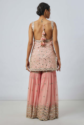 Soneera Pink Sharara Set by Gopi Vaid available on Indiaspopup