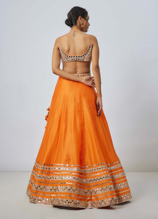 Janya orange lehenga set