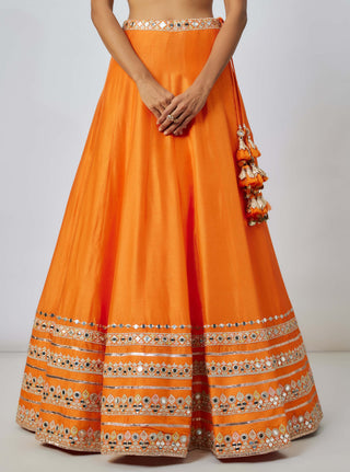 Janya orange lehenga set