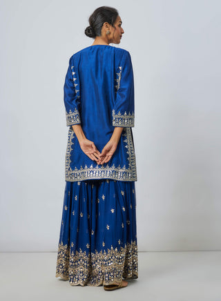 Pariza Blue Sharara Set by Gopi Vaid available on Indiaspopup