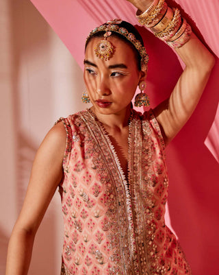 Gopi Vaid-Nusrat Pink Gharara Set-INDIASPOPUP.COM