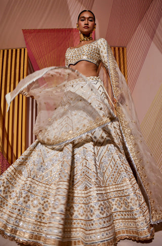 Gopi Vaid-Sadira Ivory Lehenga Set-INDIASPOPUP.COM