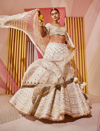 Gopi Vaid-Sadira Ivory Lehenga Set-INDIASPOPUP.COM