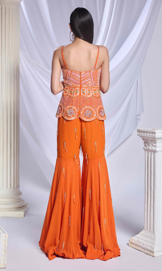 Girl Crush Orange Sharara Set by Papa Don'T Preach By Shubhika, available on Indiaspopup.com