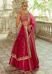 Gopi Vaid-Sitara Rani Pink Lehnga Set-INDIASPOPUP.COM