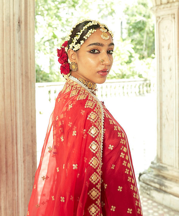 Gopi Vaid-Shiddat Red Sharara Set-INDIASPOPUP.COM