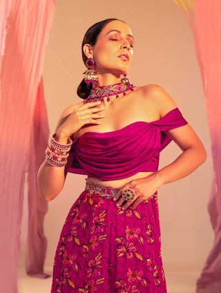 Silky Bindra-Purple Printed Palazzo Set-INDIASPOPUP.COM