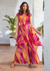 House Of Fett-Zuma Multicolor Pleated Top With Pant-INDIASPOPUP.COM