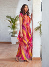 House Of Fett-Zuma Multicolor Pleated Top With Pant-INDIASPOPUP.COM