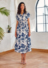 House Of Fett-Chiara Ink Blue Dress-INDIASPOPUP.COM