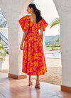 House Of Fett-Daphnis Orange Maxi Dress-INDIASPOPUP.COM