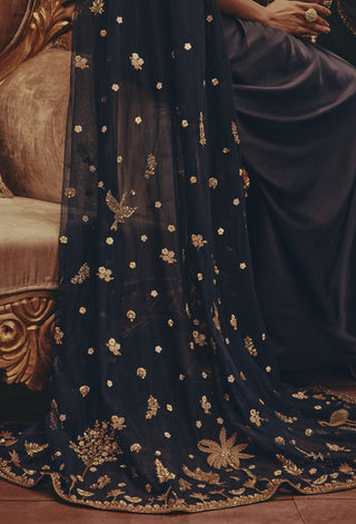 Harriet blue cape and skirt set