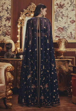 Harriet blue cape and skirt set