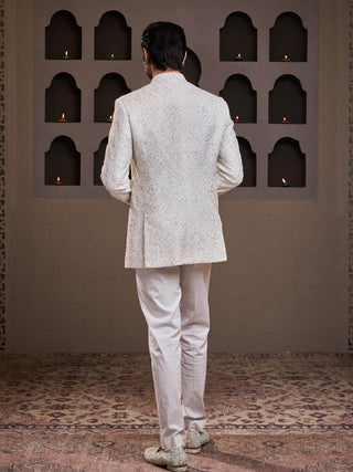 Histori By Amit Gujral White Embroidered Jodhpuri Coat And Pant available on indiaspopup