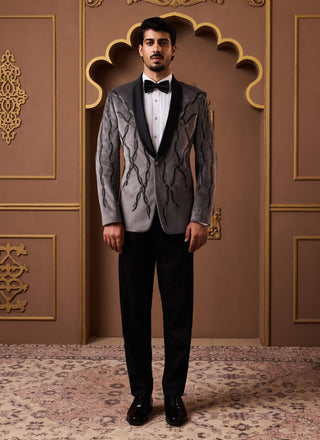 Histori By Amit Gujral Gray Tuxedo And Pant available on indiaspopup