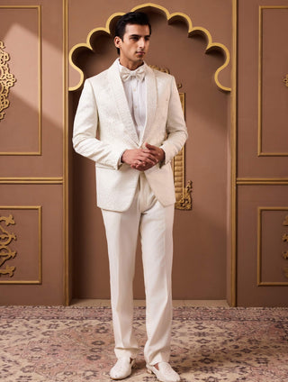 Ivory tuxedo jacket and pant