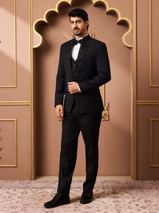 Black tuxedo with vest and pant