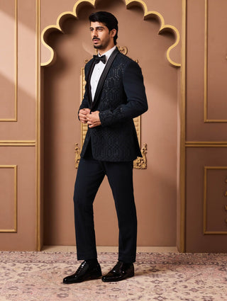 Histori By Amit Gujral Green Embroidered Tuxedo And Pant available on indiaspopup