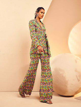 Aneesh Agarwaal-Multicolor Print Jacket And Sharara-INDIASPOPUP.COM