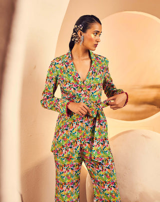 Aneesh Agarwaal-Multicolor Print Jacket And Sharara-INDIASPOPUP.COM