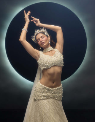 Liora ivory lehenga set