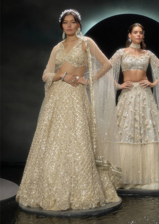 Selvara ivory embroidered lehenga set