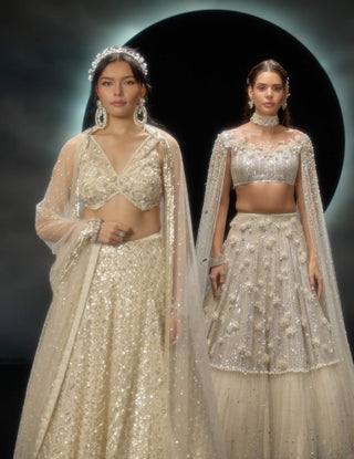 Selvara ivory embroidered lehenga set