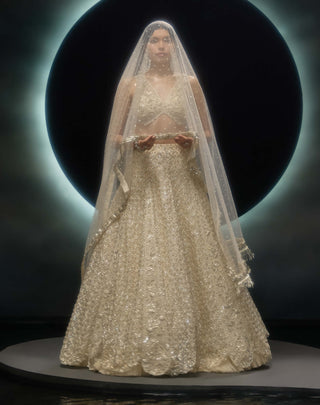 Selvara ivory embroidered lehenga set