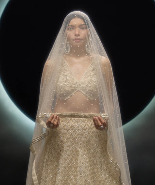 Selvara ivory embroidered lehenga set