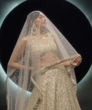 Selvara ivory embroidered lehenga set