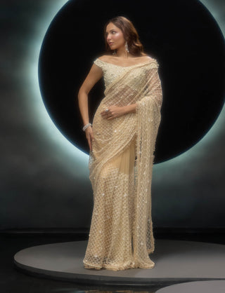 Vanya golden sari and blouse