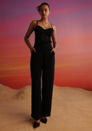 Black alexandra trousers