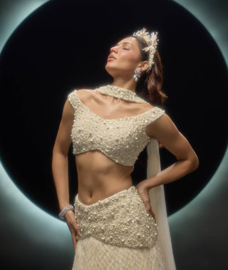 Liora ivory lehenga set