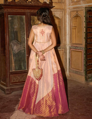 Rose gold and hot pink choga