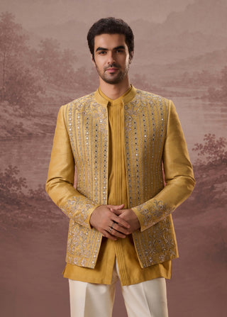 Shirin Mustard Yellow Jacket Set